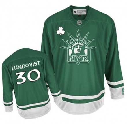 NHL Henrik Lundqvist New York Rangers Premier St Patty's Day Reebok Jersey - Green