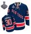 NHL Henrik Lundqvist New York Rangers Authentic Third 2014 Stanley Cup Reebok Jersey - Navy Blue