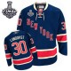 NHL Henrik Lundqvist New York Rangers Premier Third 2014 Stanley Cup Reebok Jersey - Navy Blue