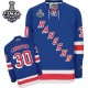 NHL Henrik Lundqvist New York Rangers Premier Home 2014 Stanley Cup Reebok Jersey - Royal Blue