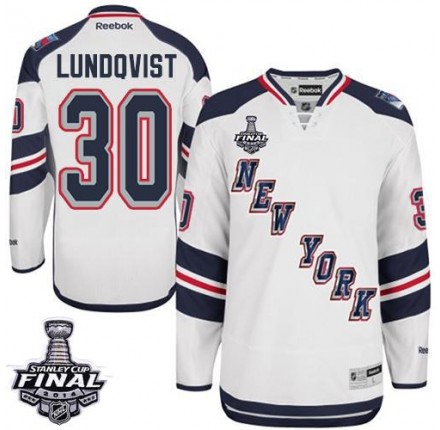 NHL Henrik Lundqvist New York Rangers Authentic 2014 Stanley Cup 2014 Stadium Series Reebok Jersey - White