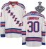 NHL Henrik Lundqvist New York Rangers Authentic Away 2014 Stanley Cup Reebok Jersey - White