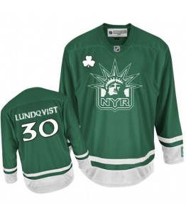 NHL Henrik Lundqvist New York Rangers Youth Premier St Patty's Day Reebok Jersey - Green