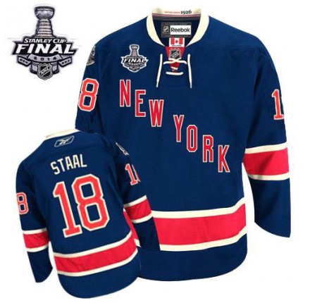 NHL Marc Staal New York Rangers Authentic Third 2014 Stanley Cup Reebok Jersey - Navy Blue