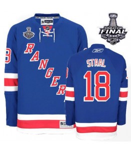 NHL Marc Staal New York Rangers Authentic Home 2014 Stanley Cup Reebok Jersey - Royal Blue