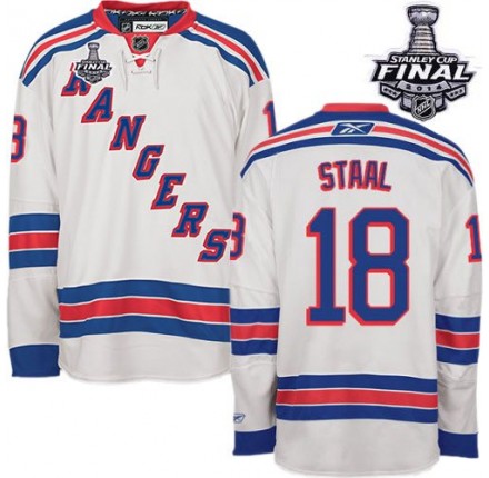 NHL Marc Staal New York Rangers Premier Away 2014 Stanley Cup Reebok Jersey - White