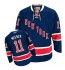 NHL Mark Messier New York Rangers Authentic Third Reebok Jersey - Navy Blue