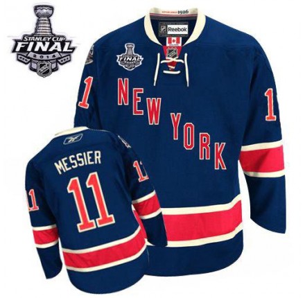 NHL Mark Messier New York Rangers Premier Third 2014 Stanley Cup Reebok Jersey - Navy Blue