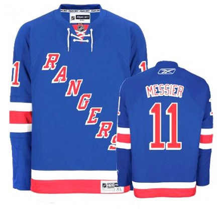 NHL Mark Messier New York Rangers Authentic Home Reebok Jersey - Royal Blue