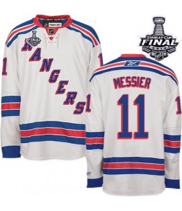 NHL Mark Messier New York Rangers Premier Away 2014 Stanley Cup Reebok Jersey - White