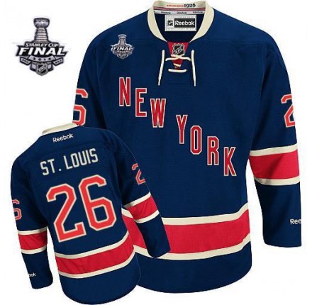 NHL Martin St.Louis New York Rangers Authentic Third 2014 Stanley Cup Reebok Jersey - Navy Blue