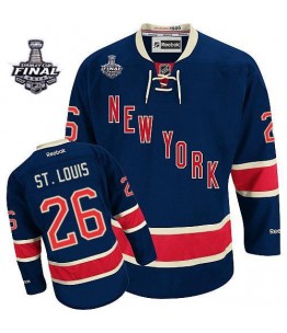 NHL Martin St.Louis New York Rangers Premier Third 2014 Stanley Cup Reebok Jersey - Navy Blue