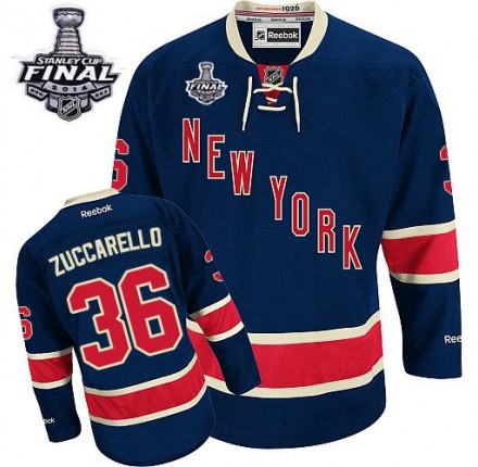 NHL Mats Zuccarello New York Rangers Authentic Third 2014 Stanley Cup Reebok Jersey - Navy Blue