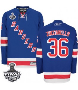 NHL Mats Zuccarello New York Rangers Premier Home 2014 Stanley Cup Reebok Jersey - Royal Blue