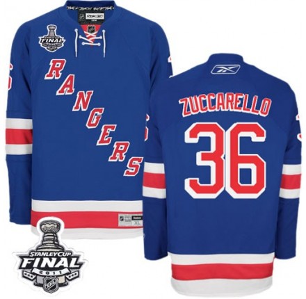 NHL Mats Zuccarello New York Rangers Premier Home 2014 Stanley Cup Reebok Jersey - Royal Blue