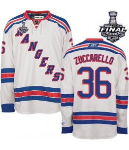 NHL Mats Zuccarello New York Rangers Premier Away 2014 Stanley Cup Reebok Jersey - White