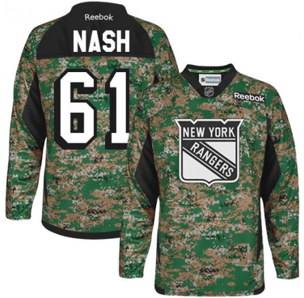NHL Rick Nash New York Rangers Authentic Veterans Day Practice Reebok Jersey - Camo
