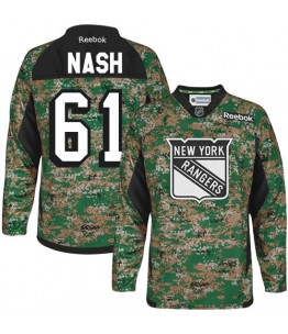 NHL Rick Nash New York Rangers Premier Veterans Day Practice Reebok Jersey - Camo