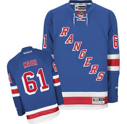NHL Rick Nash New York Rangers Authentic Home Reebok Jersey - Royal Blue