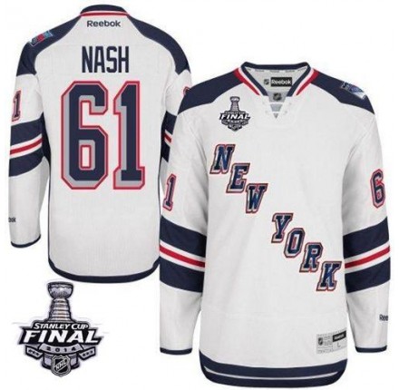NHL Rick Nash New York Rangers Authentic 2014 Stanley Cup 2014 Stadium Series Reebok Jersey - White
