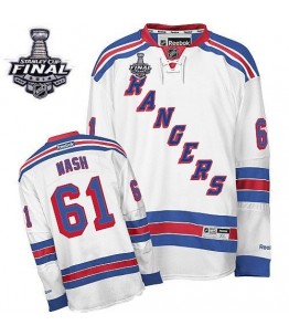 NHL Rick Nash New York Rangers Authentic Away 2014 Stanley Cup Reebok Jersey - White