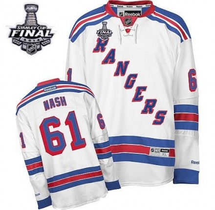 NHL Rick Nash New York Rangers Premier Away 2014 Stanley Cup Reebok Jersey - White