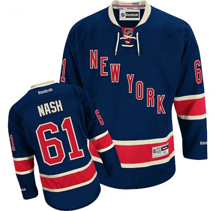 NHL Rick Nash New York Rangers Youth Authentic Third Reebok Jersey - Navy Blue