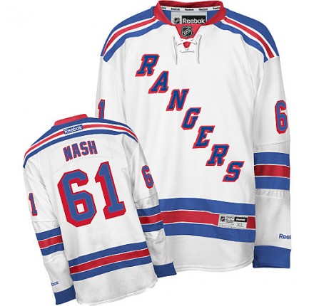 NHL Rick Nash New York Rangers Youth Premier Away Reebok Jersey - White