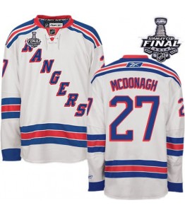 NHL Ryan McDonagh New York Rangers Authentic Away 2014 Stanley Cup Reebok Jersey - White