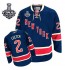 NHL Brian Leetch New York Rangers Authentic Third 2014 Stanley Cup Reebok Jersey - Navy Blue