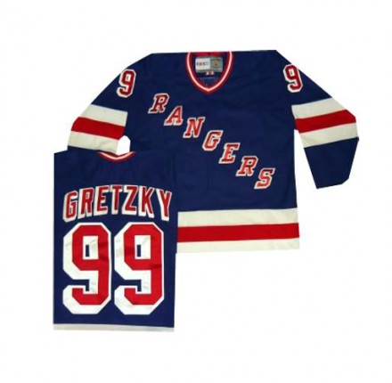NHL Wayne Gretzky New York Rangers Premier Throwback CCM Jersey - Royal Blue