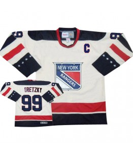 NHL Wayne Gretzky New York Rangers Authentic Throwback CCM Jersey - White