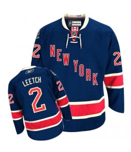 NHL Brian Leetch New York Rangers Authentic Third Reebok Jersey - Navy Blue