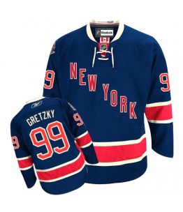 NHL Wayne Gretzky New York Rangers Authentic Third Reebok Jersey - Navy Blue