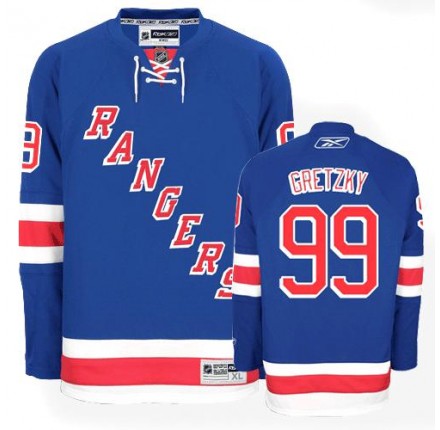 NHL Wayne Gretzky New York Rangers Authentic Home Reebok Jersey - Royal Blue
