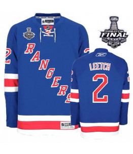 NHL Brian Leetch New York Rangers Authentic Home 2014 Stanley Cup Reebok Jersey - Royal Blue