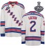 NHL Brian Leetch New York Rangers Authentic Away 2014 Stanley Cup Reebok Jersey - White