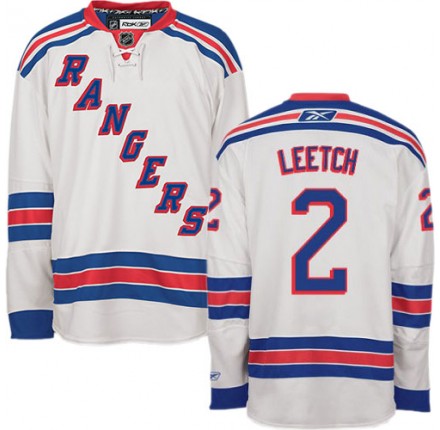 NHL Brian Leetch New York Rangers Authentic Away Reebok Jersey - White