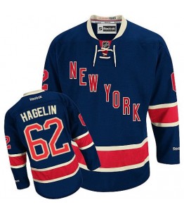 NHL Carl Hagelin New York Rangers Authentic Third Reebok Jersey - Navy Blue