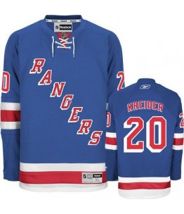 NHL Chris Kreider New York Rangers Authentic Home Reebok Jersey - Royal Blue