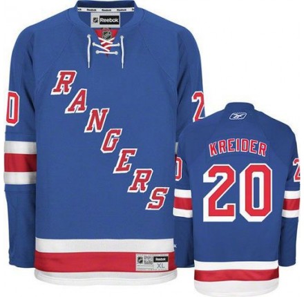 NHL Chris Kreider New York Rangers Authentic Home Reebok Jersey - Royal Blue