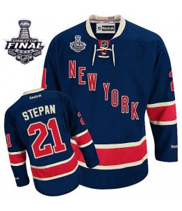 NHL Derek Stepan New York Rangers Premier Third 2014 Stanley Cup Reebok Jersey - Navy Blue