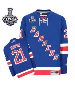 NHL Derek Stepan New York Rangers Premier Home 2014 Stanley Cup Reebok Jersey - Royal Blue