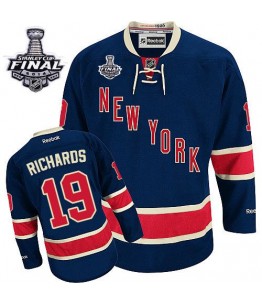 NHL Brad Richards New York Rangers Authentic Third 2014 Stanley Cup Reebok Jersey - Navy Blue