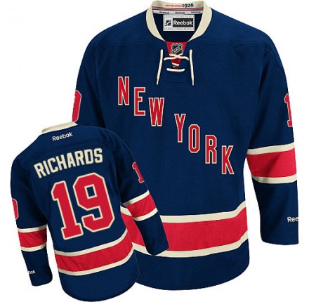 NHL Brad Richards New York Rangers Authentic Third Reebok Jersey - Navy Blue