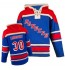 NHL Henrik Lundqvist New York Rangers Old Time Hockey Premier Sawyer Hooded Sweatshirt Jersey - Royal Blue