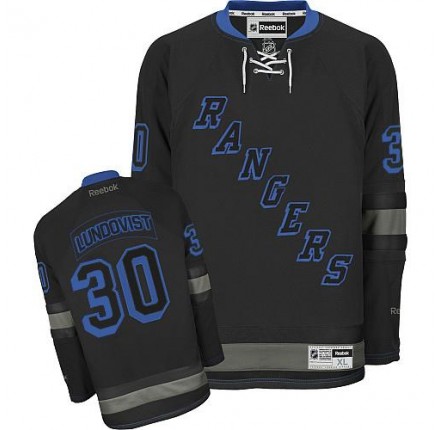 NHL Henrik Lundqvist New York Rangers Authentic Reebok Jersey - Black Ice